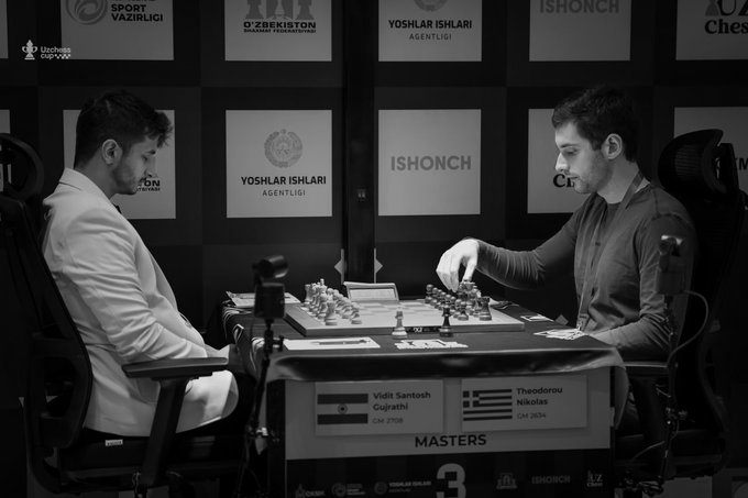 Vidit Gujrathi Strikes, Arjun Stays in the Hunt as UzChess Cup Title Race Heats Up