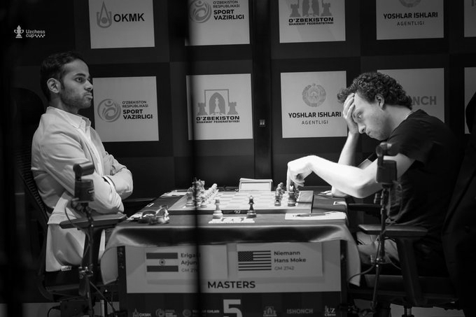 Vidit Gujrathi Strikes, Arjun Stays in the Hunt as UzChess Cup Title Race Heats Up