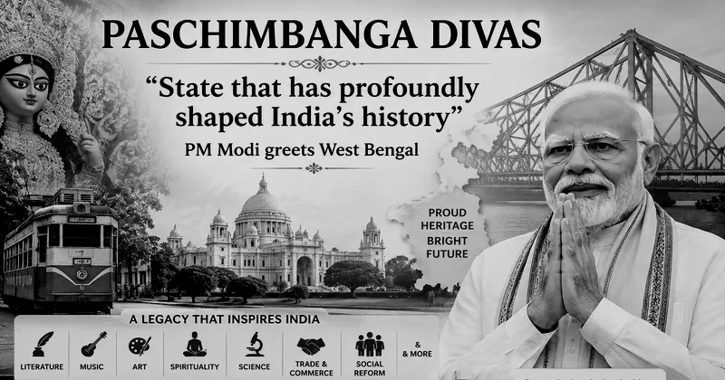 West Bengal Marks First Official Paschimbanga Divas, PM Modi Extends Greetings
