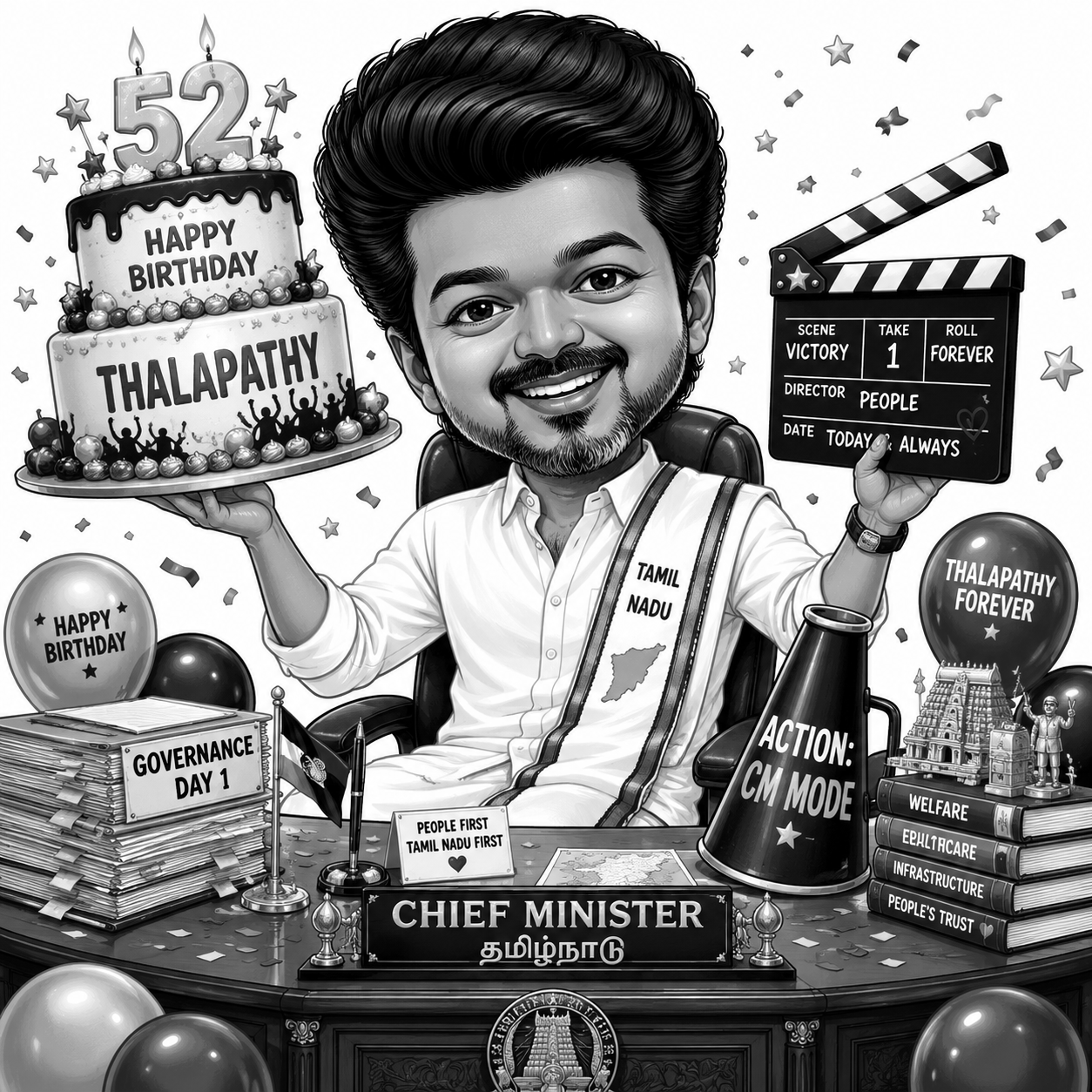 ‘Thalapathy’ at 52: First Birthday as Chief Minister Marks Another Milestone for Vijay
