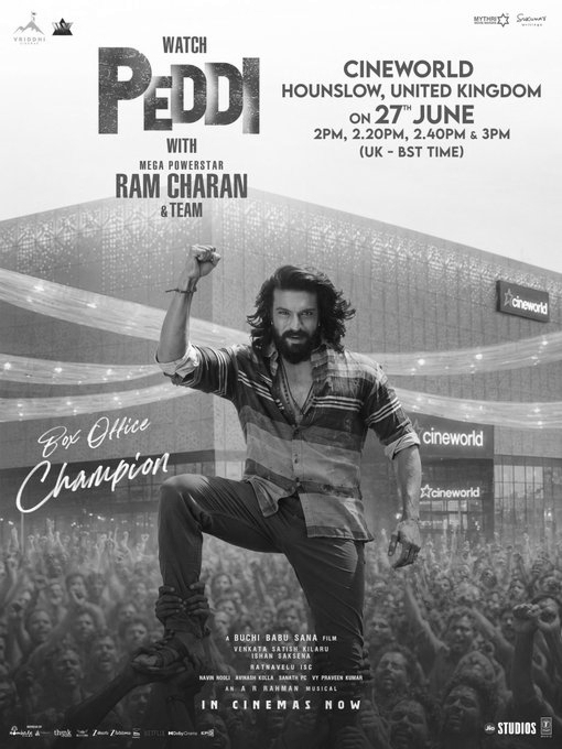 Ram Charan to Watch Peddi with UK Fans on June 27