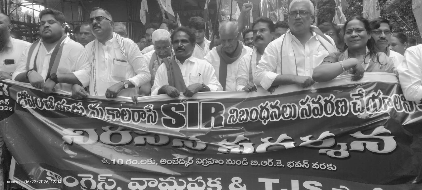Congress, Left Rally Against Telangana’s Mega Voter Revision Drive