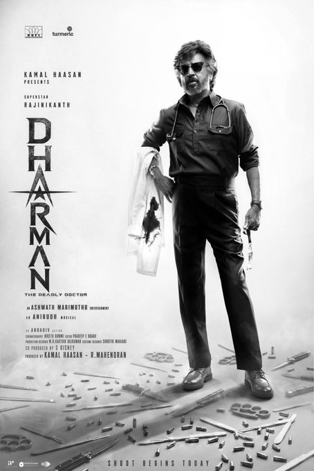 Rajinikanth Begins Shooting For Ashwath Marimuthu Film Dharman New Poster Out
