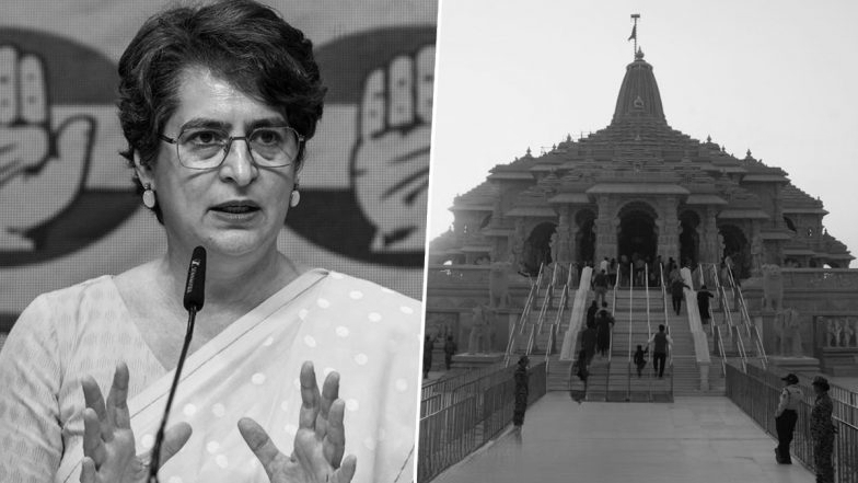 'Who Will Answer to the Devotees?': Priyanka Gandhi Demands Probe Into Ram Temple Donation Scam