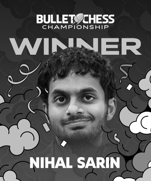 Nihal Sarin Creates History, Becomes First Indian To Win Chess.com Bullet Chess Championship