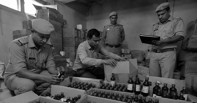 Over 8,000 Bottles of Codeine Cough Syrup Seized in Major NDPS Crackdown, One Arrested