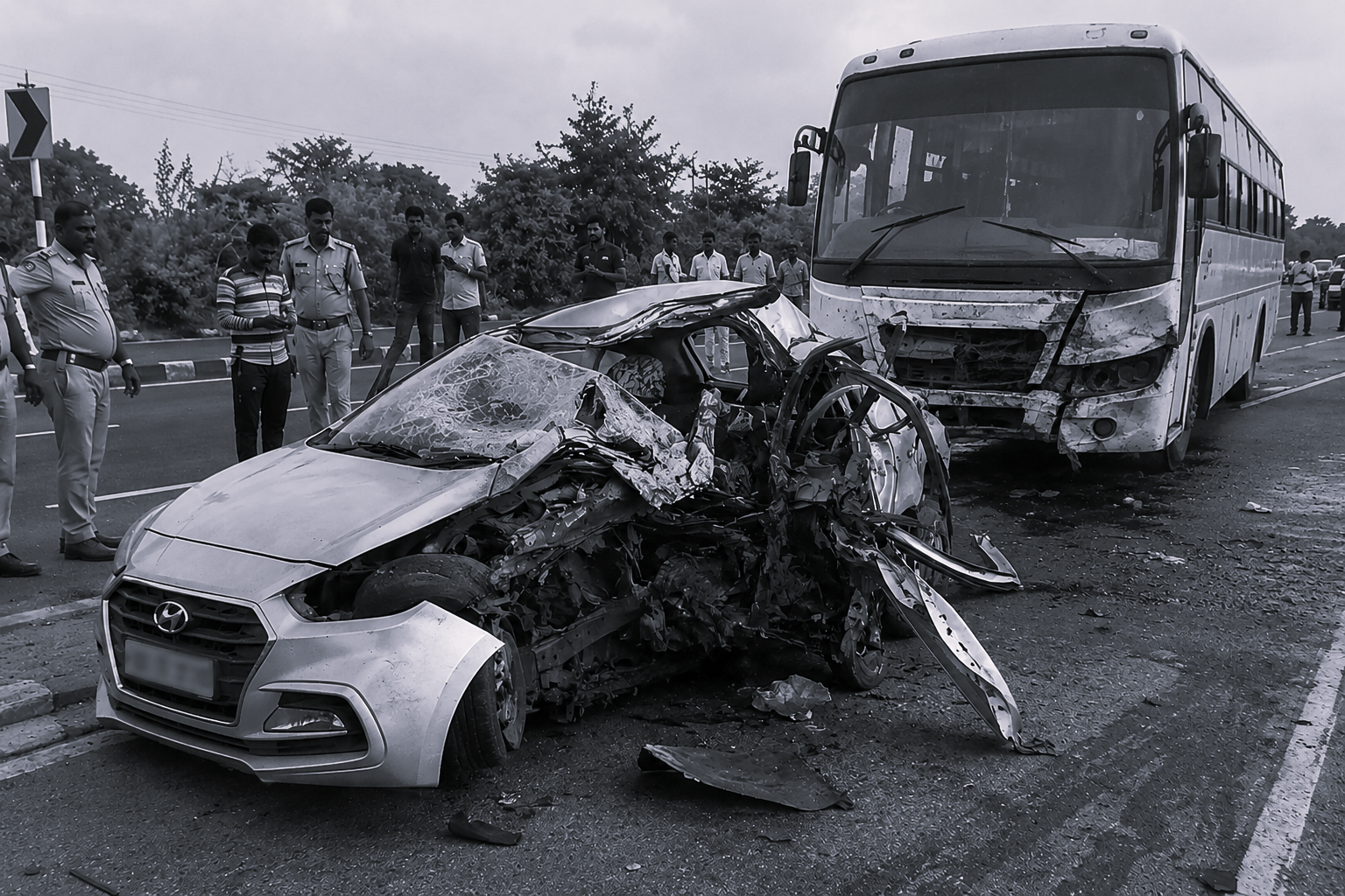 Four Killed, Including Two Children, in Early-Morning Crash on Hyderabad–Vijayawada Highway