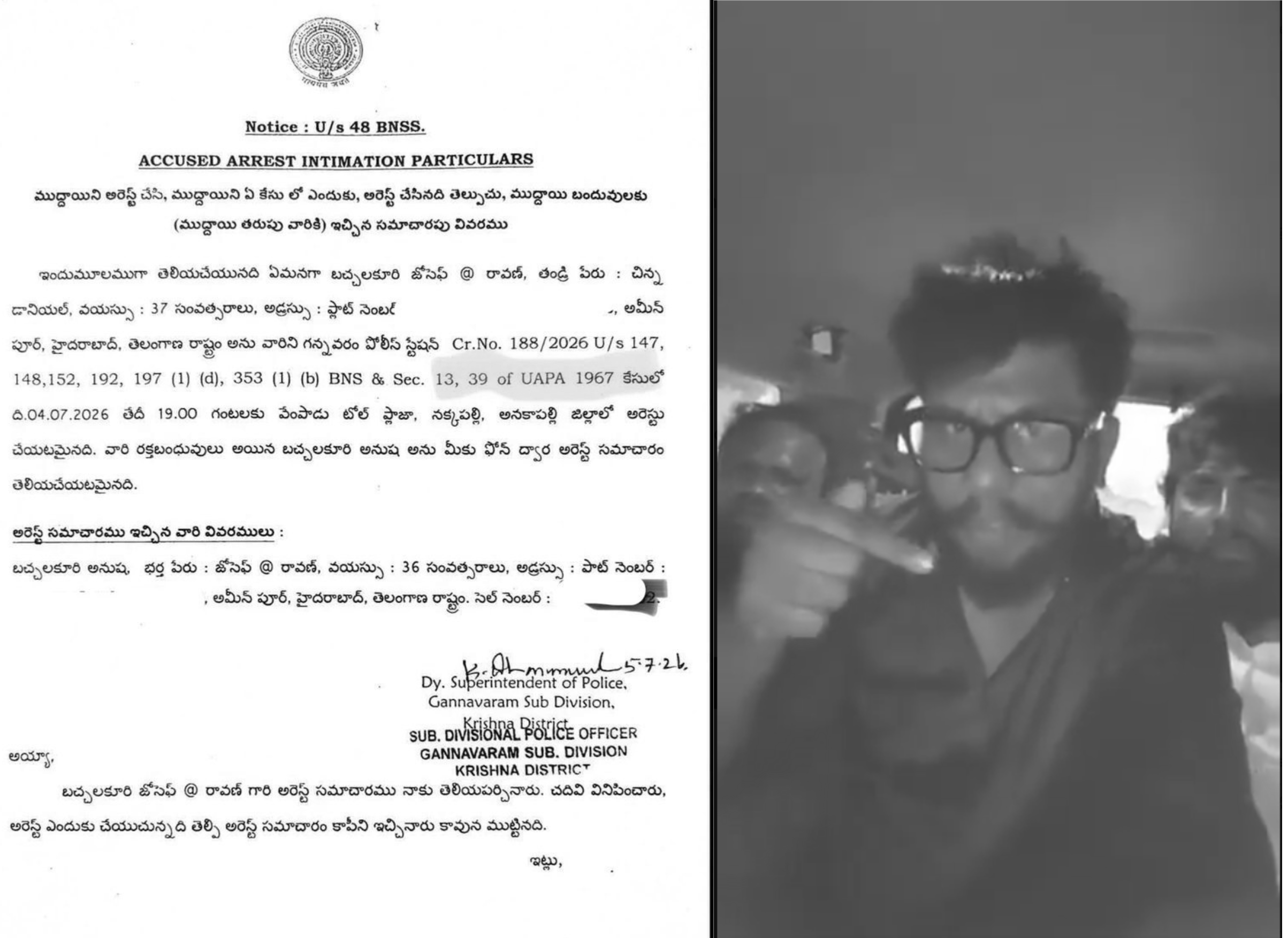 Prashna Raavan’s UAPA Arrest Draws Widespread Condemnation