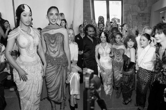 Rahul Mishra Turns Ancient Temple Sculptures Into Couture At Paris Fashion Week