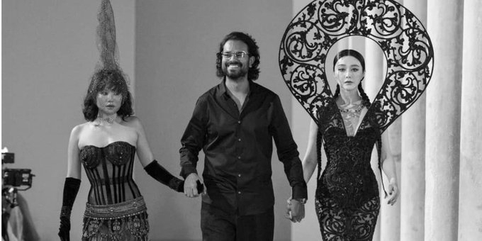 Rahul Mishra Turns Ancient Temple Sculptures Into Couture At Paris Fashion Week