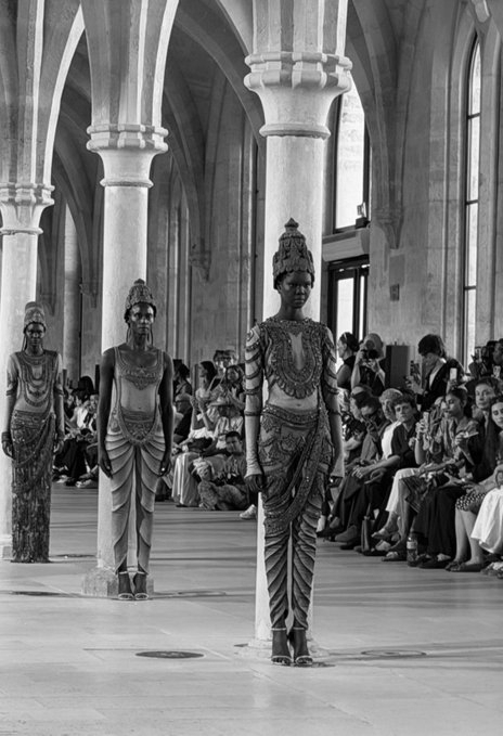 Rahul Mishra Turns Ancient Temple Sculptures Into Couture At Paris Fashion Week