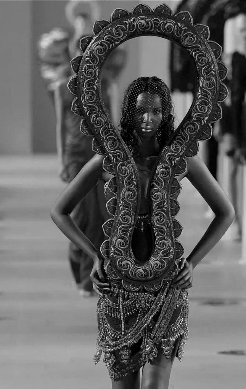 Rahul Mishra Turns Ancient Temple Sculptures Into Couture At Paris Fashion Week