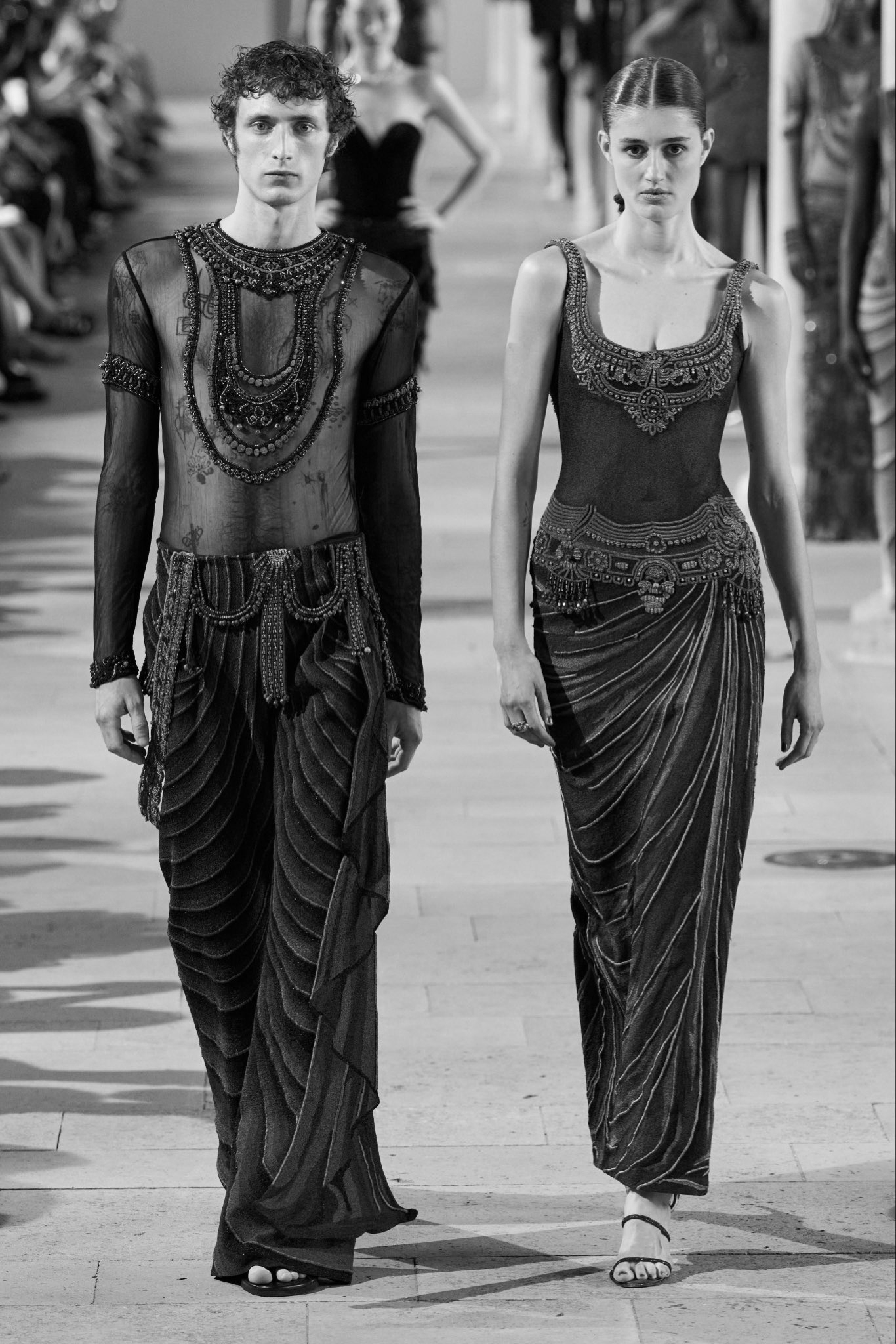 Rahul Mishra Turns Ancient Temple Sculptures Into Couture At Paris Fashion Week
