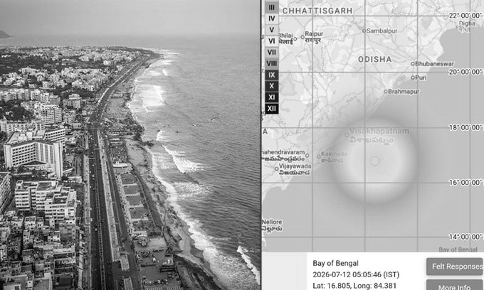 Andhra Coast Jolted by Offshore Quake, IMD Forecasts More Rain Ahead