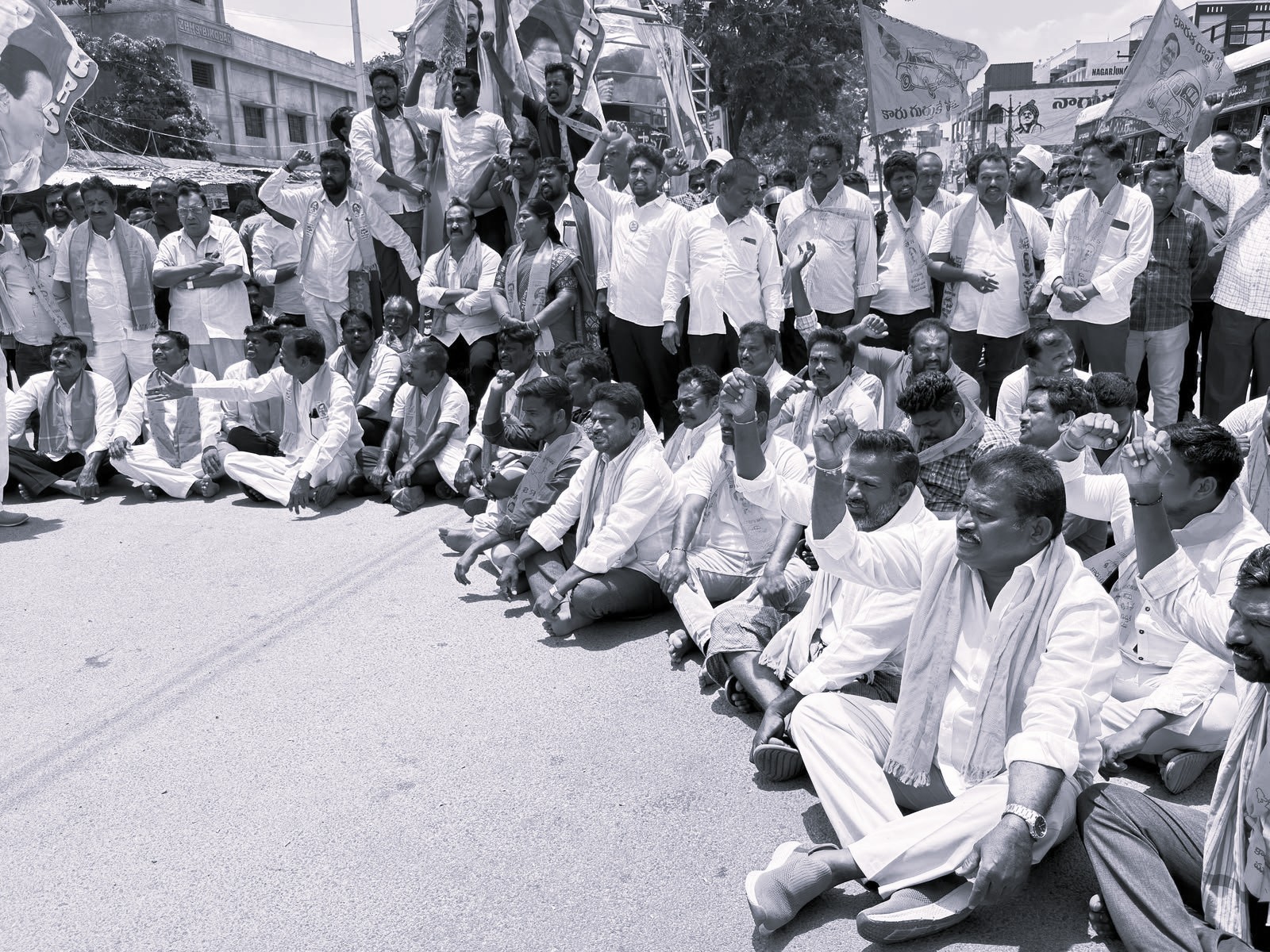 BRS Stages Kodad Protest Over CM Revanth Reddy's Remarks on KCR