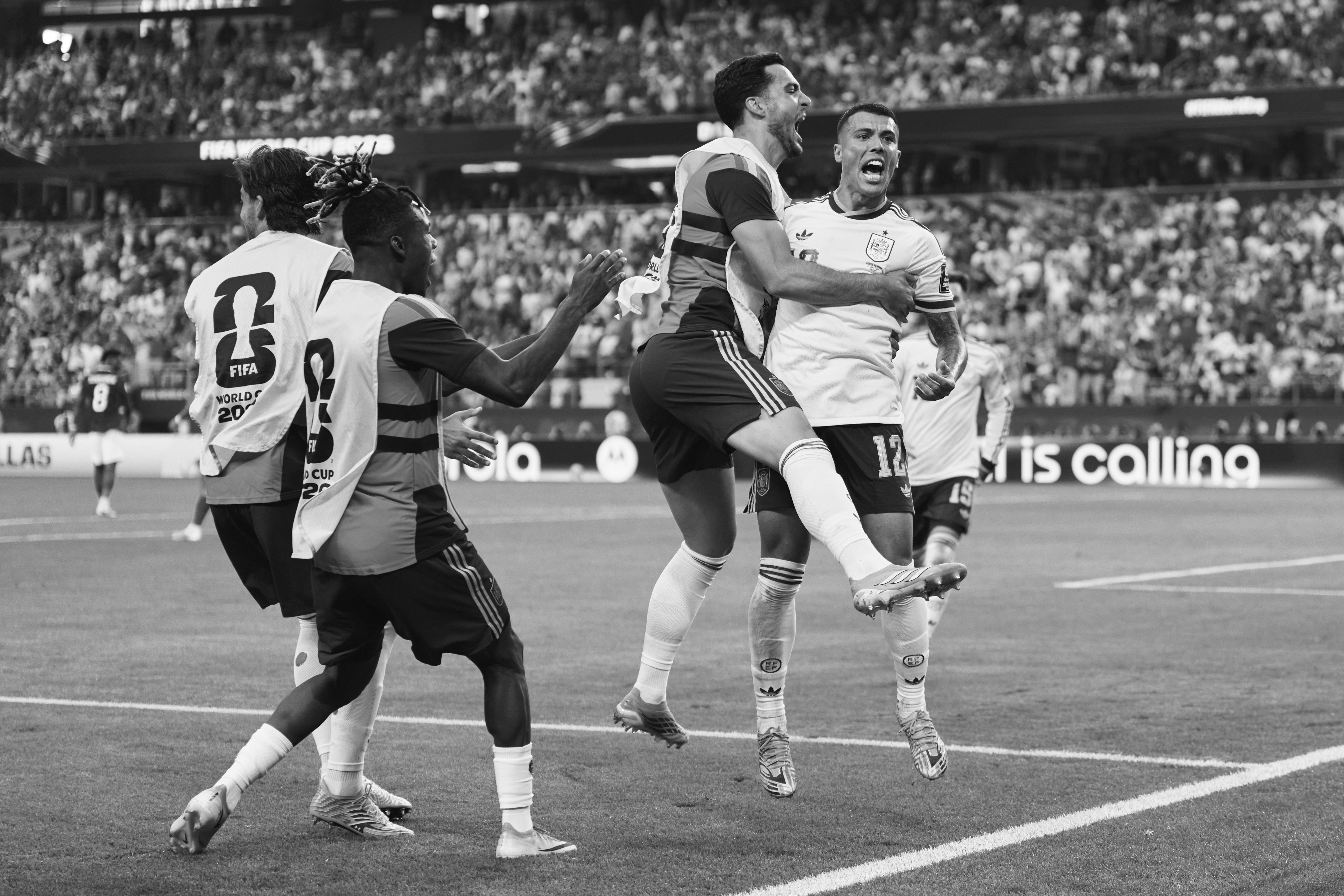 Spain maintaining tactical shape during the semi-final